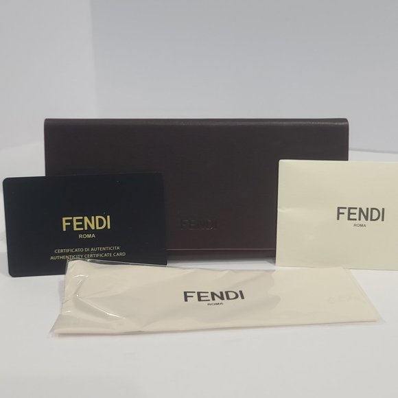 NEW ⭐ Fendi 0215/S Burgundy / Yellow Metal Sunglasses 53-22-135 ⭐ BRAND NEW main image 11